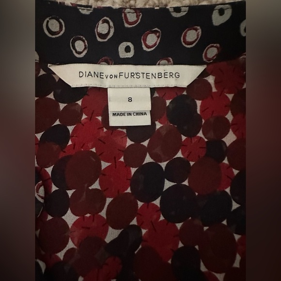 Diane Von Furstenberg Kourtni 100% Silk Chiffon Shift Dress Size 8 - Picture 4 of 15